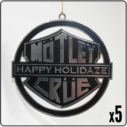 Motley Crue - Set of 5 Christmas Tree Ornaments
