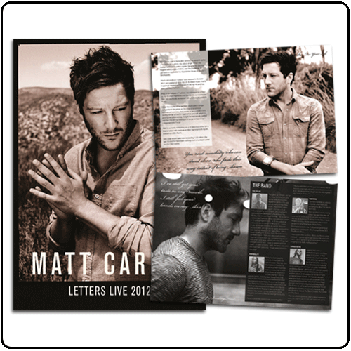 Matt Cardle - Letters Live 2012 Tour Programme