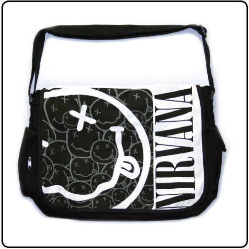 Nirvana - Smile Black Messenger Bag