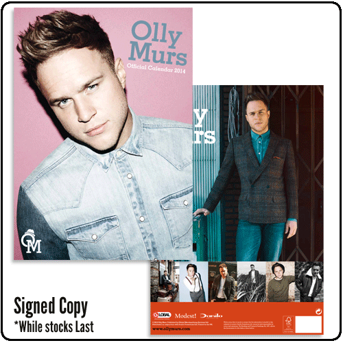 Olly Murs - Official 2014 Calender A3 SIGNED PRE ORDER