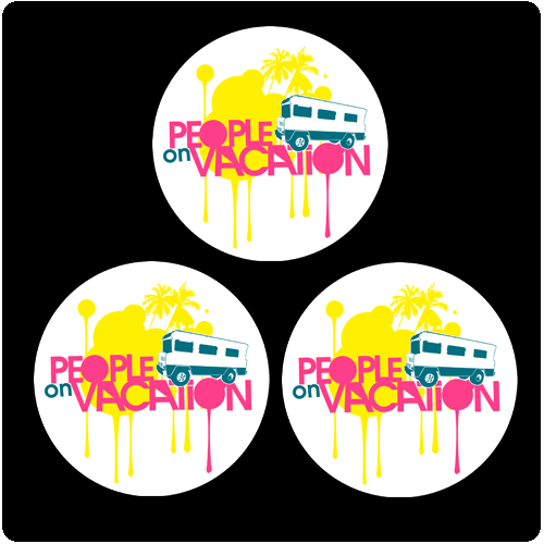 People On Vacation - Sticker Set (Pack of 3)
