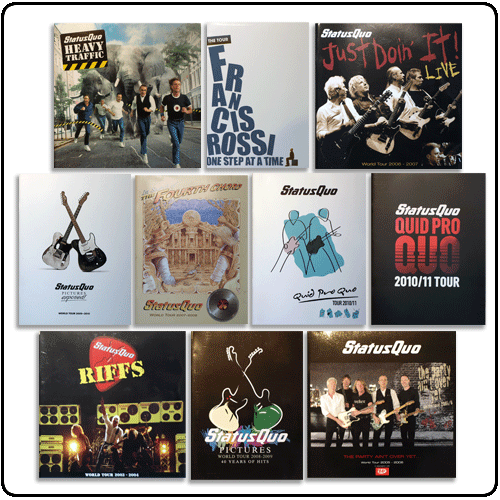 Status Quo - Vintage Tour Programme Bundle (10 x Programmes)