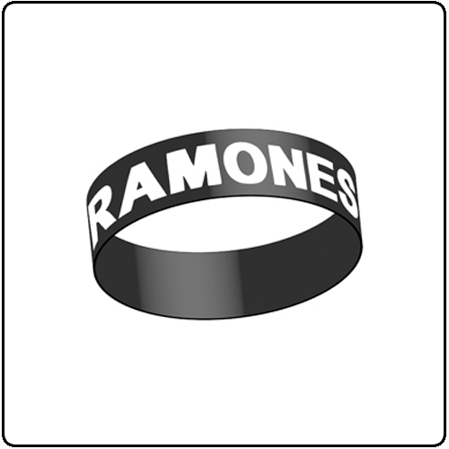 Ramones - Black Logo Rubber Wristband
