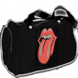 Rolling Stones : PVC Handbag With Rhinestone
