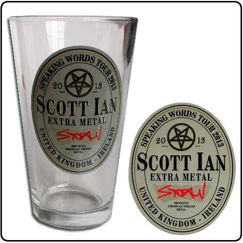 Scott Ian - Extra Metal Pint Glass with Coaster