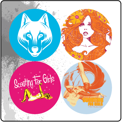 Scouting For Girls - Tour Badge Set SALE ITEM REDUCED PRICE