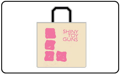 Shiny Toy Guns - Pink Logo (White)
