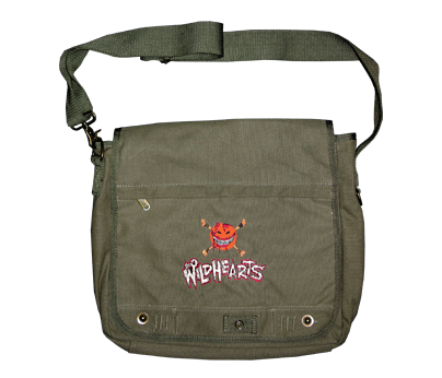 The Wildhearts - Logo / Smiley - Vintage Canvas Messenger Bag