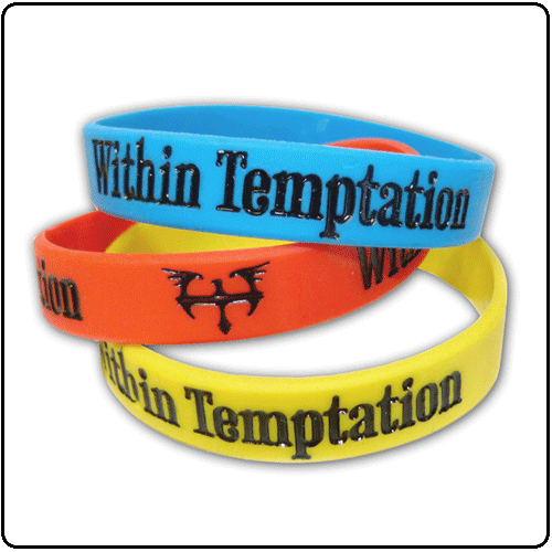 Within Temptation - Three Colour Silicone Wristband Set