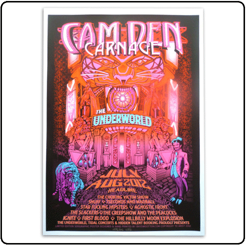 Camden Underworld - Camden Carnage (Screen Print) + 2 Free Tickets (Subject to availability)