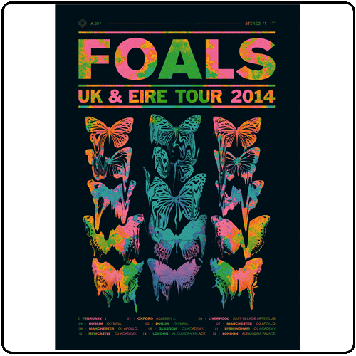 Foals - UK & Eire Tour Poster 2014