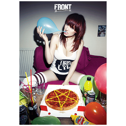 Front Magazine - FRONT Poster: Kayleigh and a Pizza