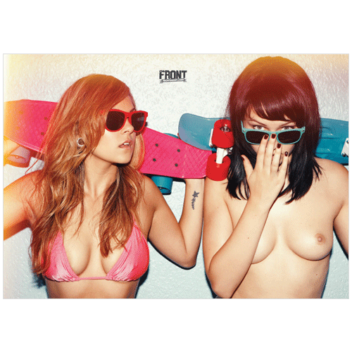 Front Magazine - FRONT poster: Mel and Keshia skateboards