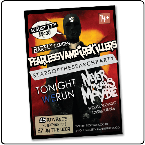 Fearless Vampire Killers - Camden Barfly - 17th August 2011 (A3 Poster)