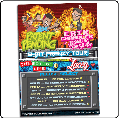 Patent Pending - 8 Bit Frenzy Tour Poster