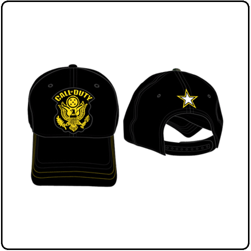 Call Of Duty - Black Adj Cap With Yellow Logo