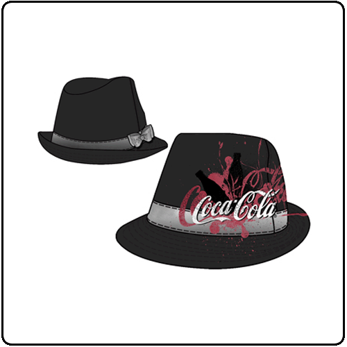 Coca Cola - Painted Bottle Fedora Hat
