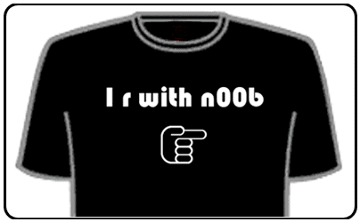 Funny Slogan T-Shirts - i r with n00b