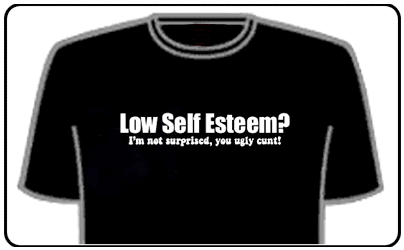 Offensive Slogan T-Shirts - Low Self Esteem?