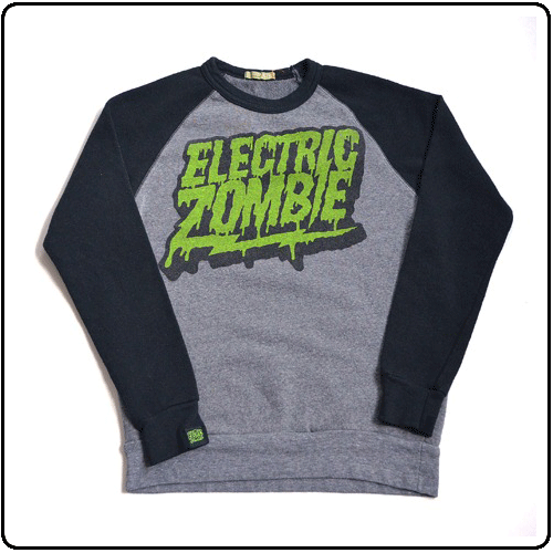Electric Zombie - Ecto Gray Black - Crewneck