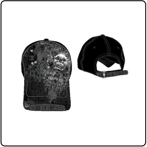 Miami Ink - Adj Cap Skull With Studs