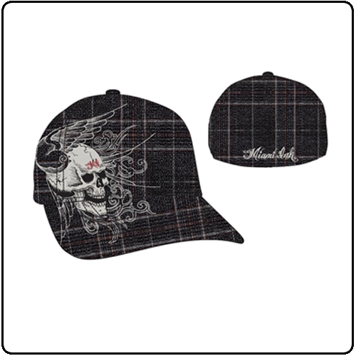 Miami Ink - Chequered Flexfit Winged Skull