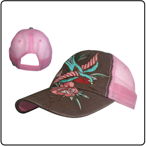 Miami Ink - Pink Trucker Bird & Flower