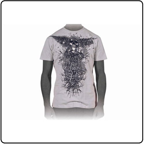 Miami Ink - Grey/White Flying Skull
