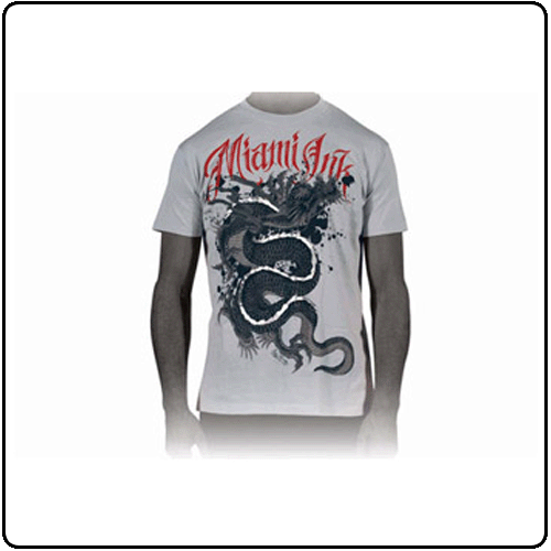 Miami Ink - Grey/White Dragon Red Logo