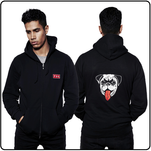 PUG - Classic Black Zipped