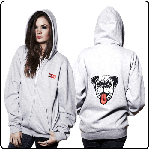 PUG - Classic Grey Zipped