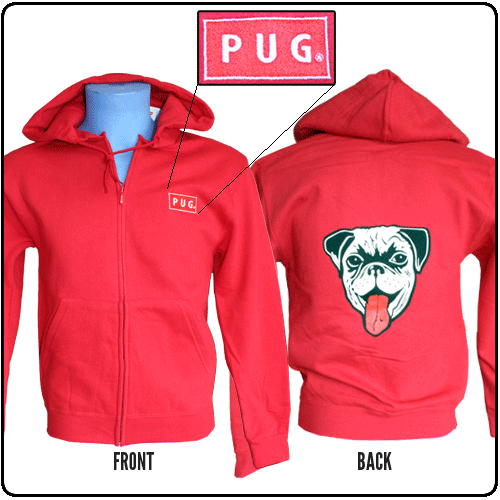 PUG - Classic Red Zipped