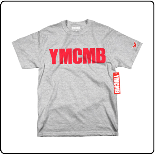 YMCMB - Red Print on Heather