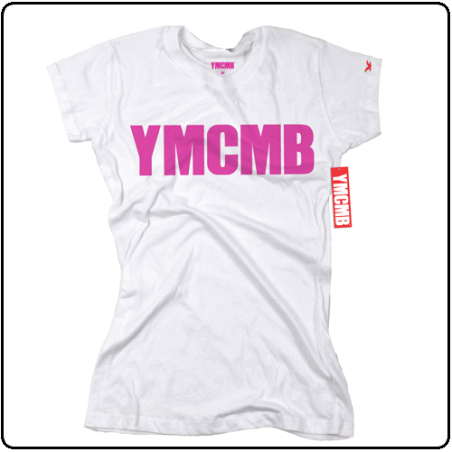 YMCMB - Pink Print on White (Womens)