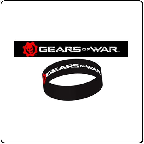 Gears Of War - Black Logo Rubber Wristband