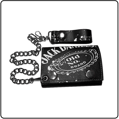 Jack Daniels - Black Painted Chain Wallet