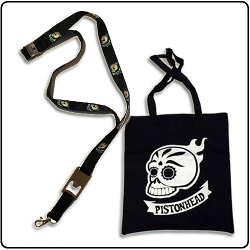 Pistonhead - Tote Bag and Bottle Opener Lanyard Bundle