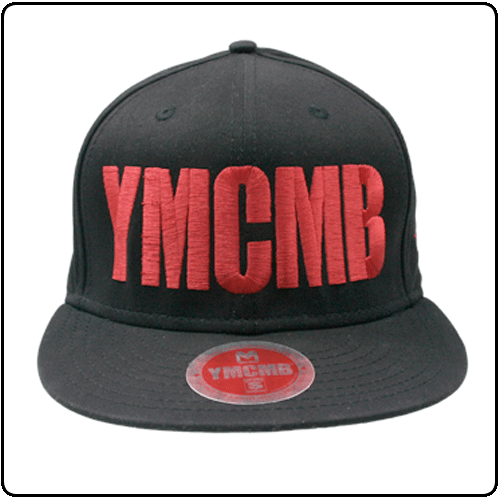 YMCMB - Red Logo on Black Snapback