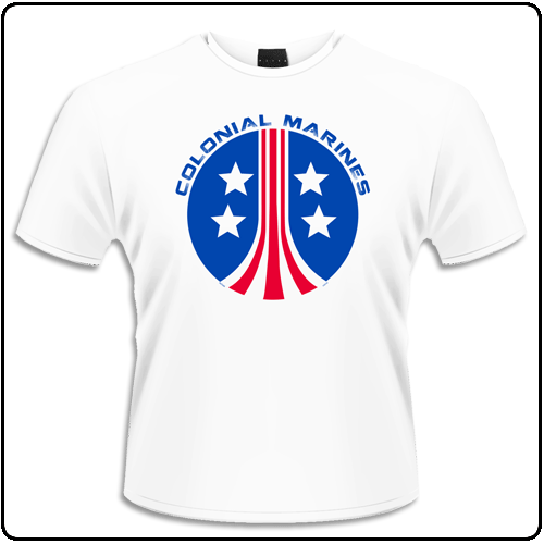 Alien - COLONIAL MARINES LOGO (WHITE)