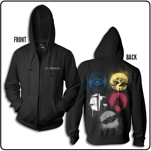 Divergent - Sprayed Fraction Symbols Zip
