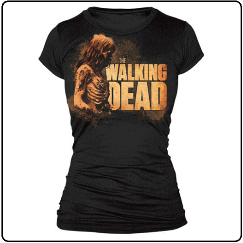 The Walking Dead - Bicycle Girl Distressed -Girls (Black)