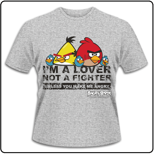 Angry Birds - Lover Not A Fighter (Grey)