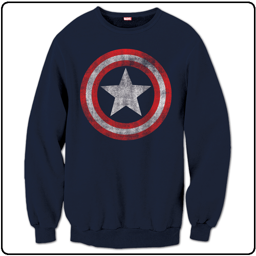 Marvel Comics - Captain America Shield Logo Crew Neck