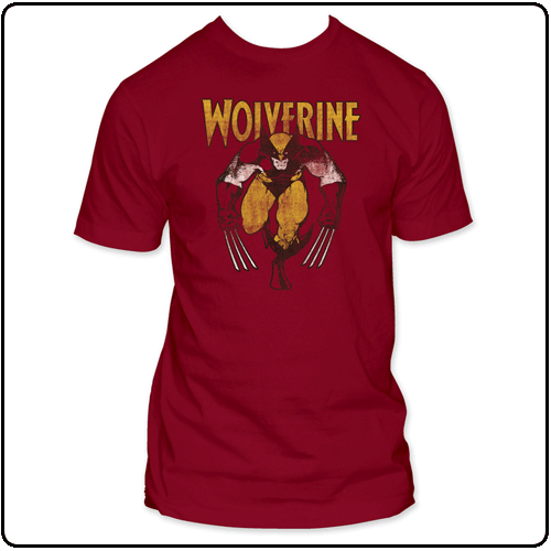 Wolverine - Wolverine On Red Fitted Tee