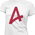 A is For : A Logo Large (White) Fitted Ladies