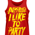Asking Alexandria : Party - Mens Vest (Red)