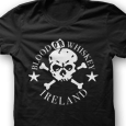 Blood Or Whiskey : Ireland Skull (Mens & Womens White Logo)