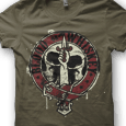 Blood Or Whiskey : Skull (Mens Army Green)