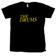 The Drums : Yellow Serif Text
