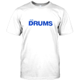 The Drums : Blue Logo White T